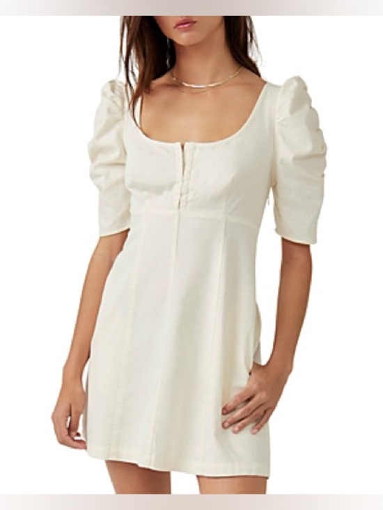 Free People Dresses & Skirts - FREE PEOPLE Cotton Cheyenne Denim Mini Dress Size XS